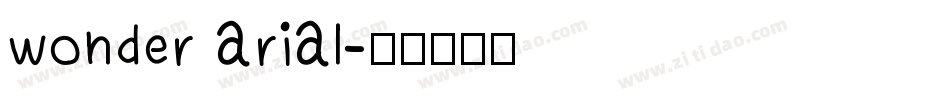 wonder arial字体转换